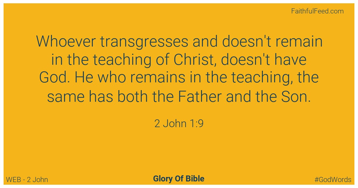 2-john 1:9 - Web