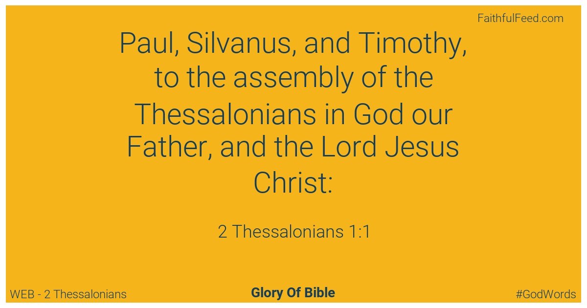 The Bible Verses from 2-thessalonians Chapter 1 - Web