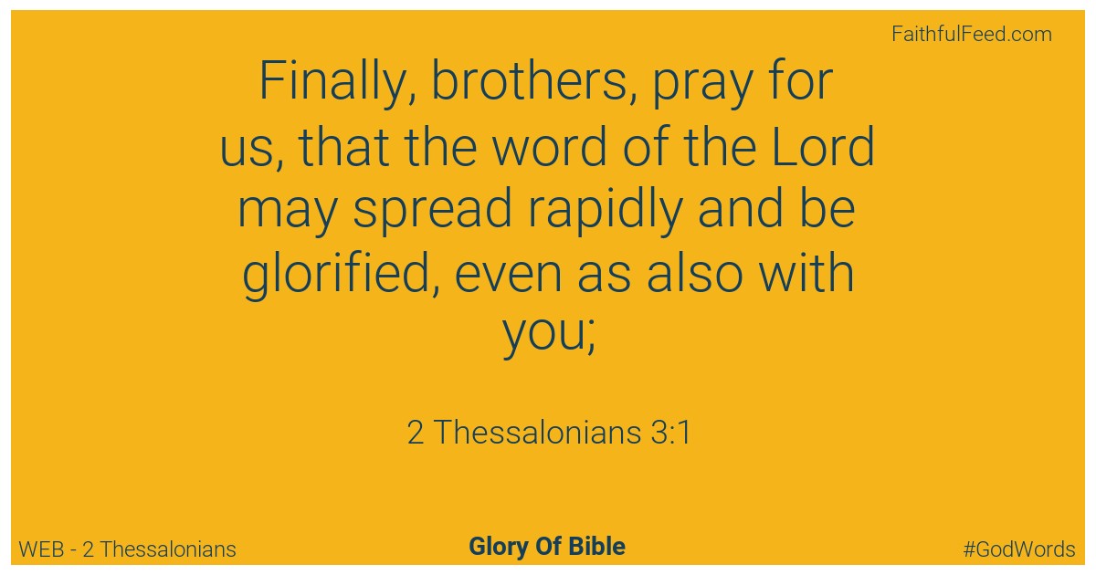 2-thessalonians 3:1 - Web