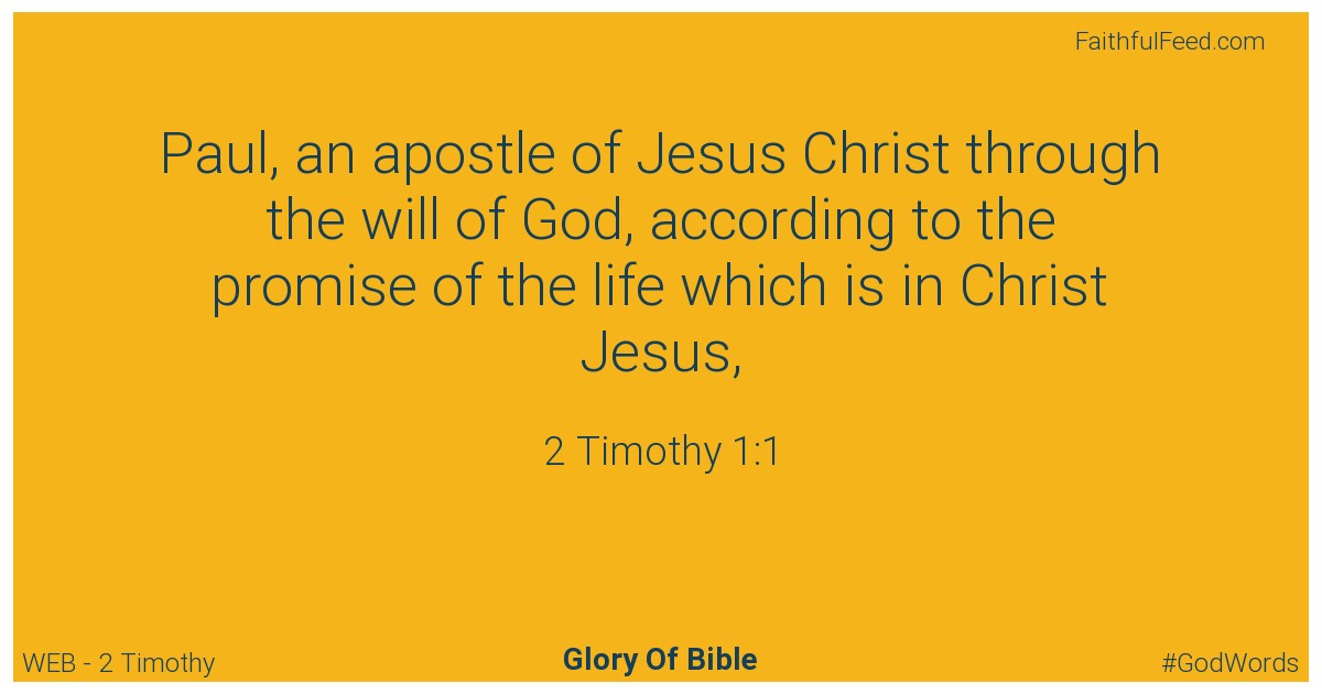 The Bible Verses from 2-timothy Chapter 1 - Web