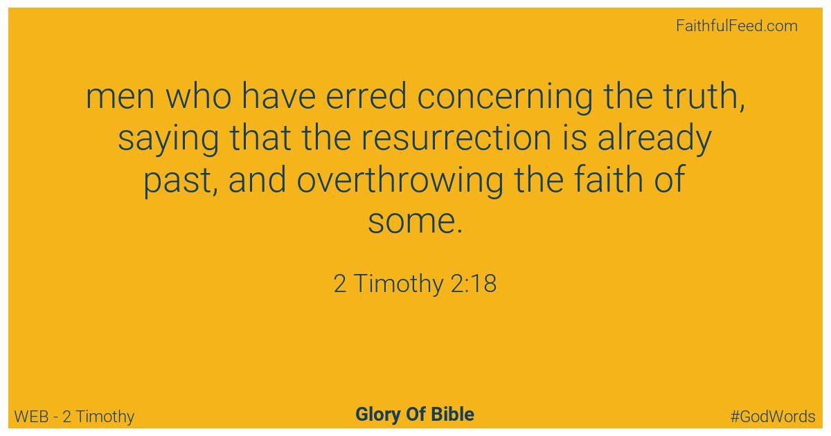 2-timothy 2:18 - Web