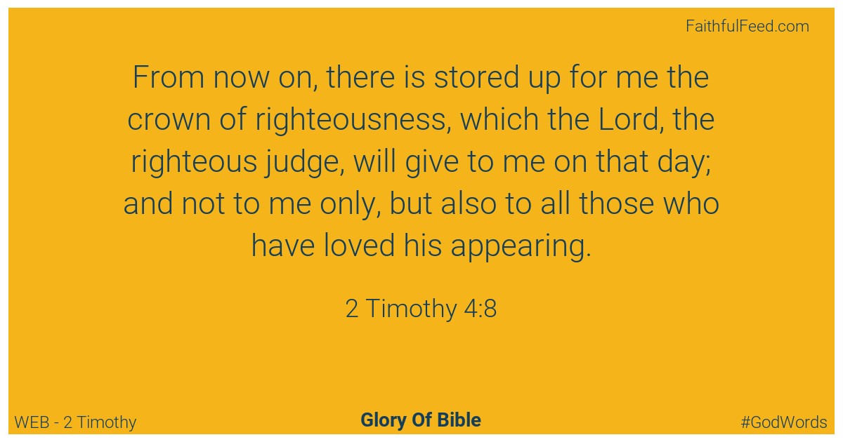 2-timothy 4:8 - Web