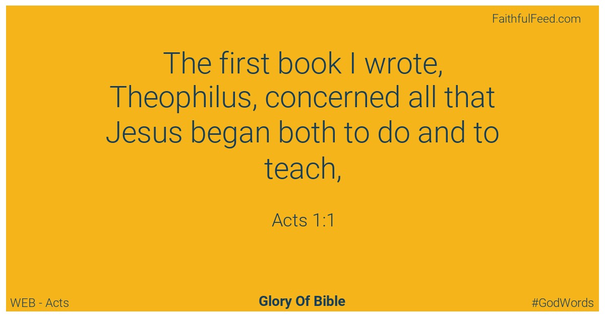 The Bible Verses from Acts Chapter 1 - Web