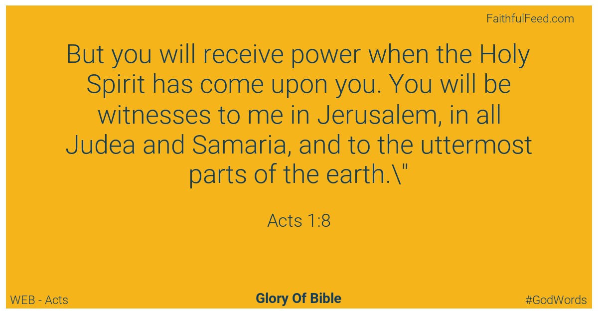Acts 1:8 - Web