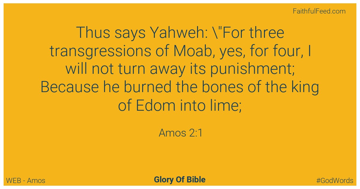 Amos 2:1 - Web