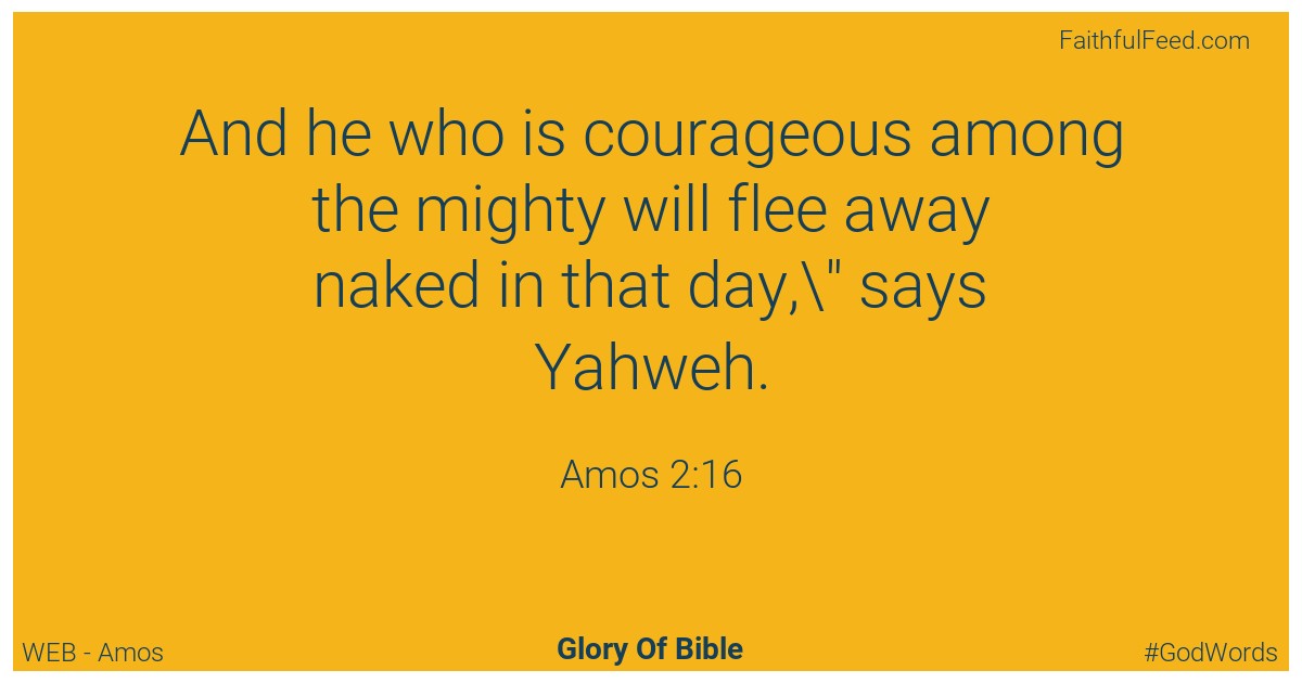 Amos 2:16 - Web
