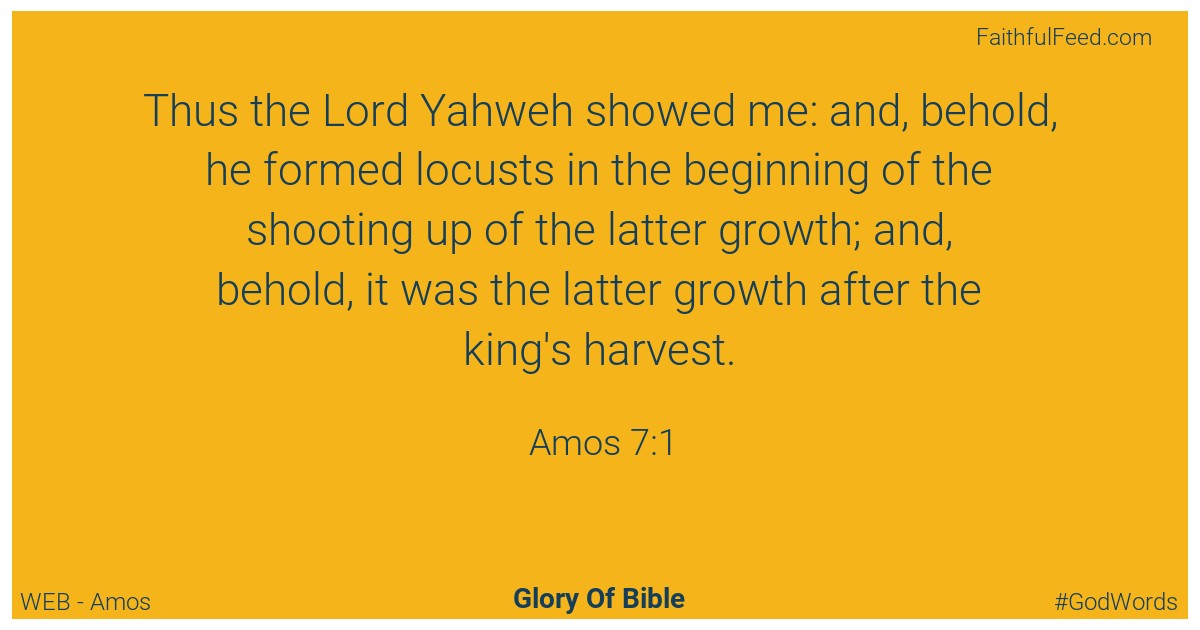 Amos 7:1 - Web