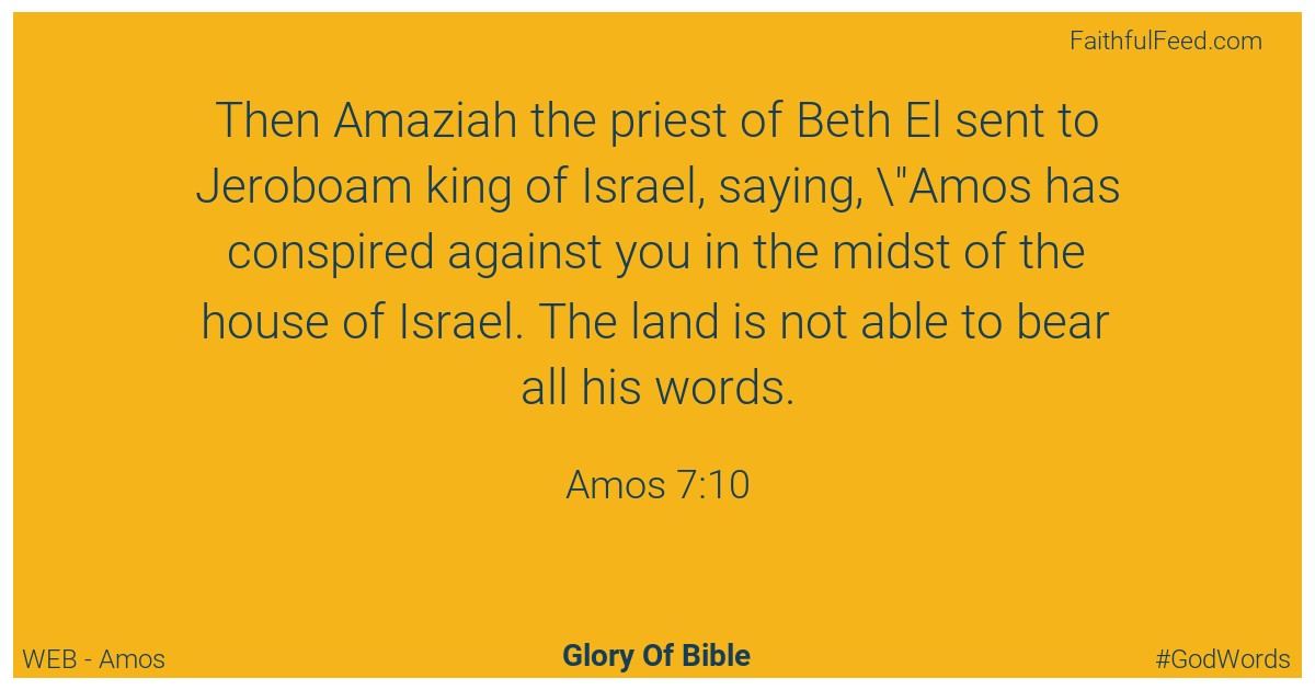 Amos 7:10 - Web