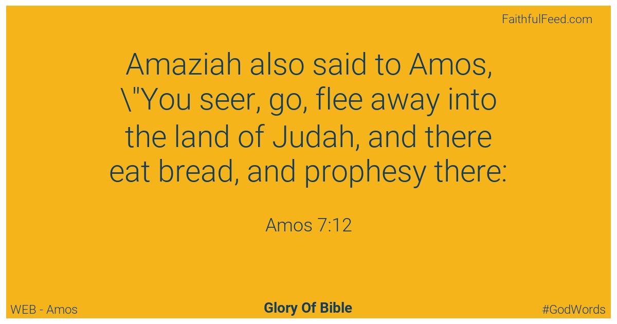 Amos 7:12 - Web