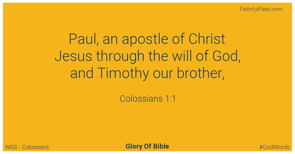 The Bible Verses from Colossians Chapter 1 - Web