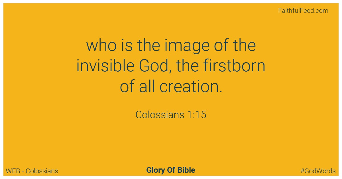 The Bible Chapters from Colossians - Web