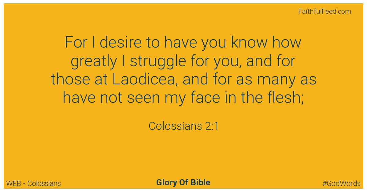 The Bible Verses from Colossians Chapter 2 - Web