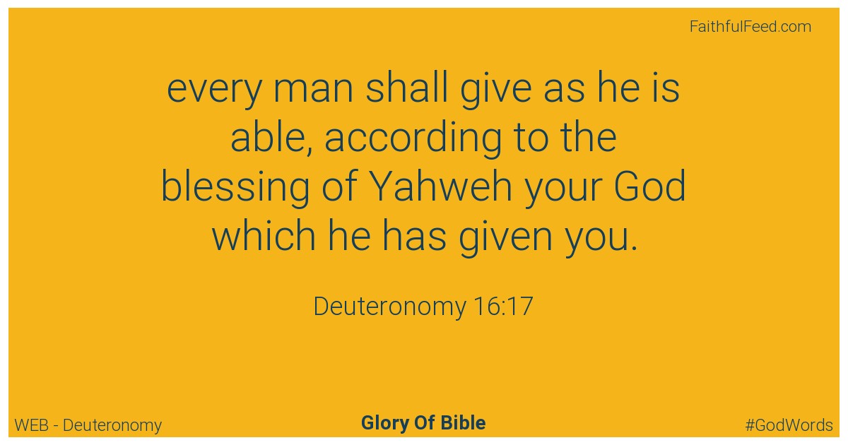 Deuteronomy 16:17 - Web