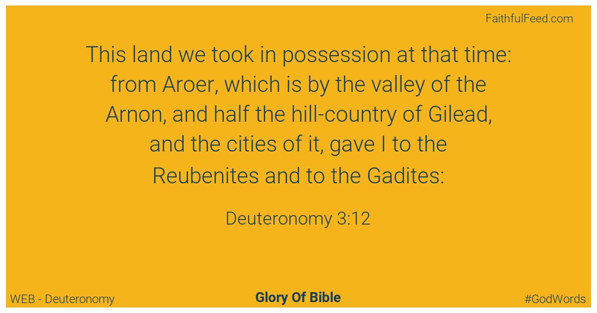 Deuteronomy 3:12 - Web