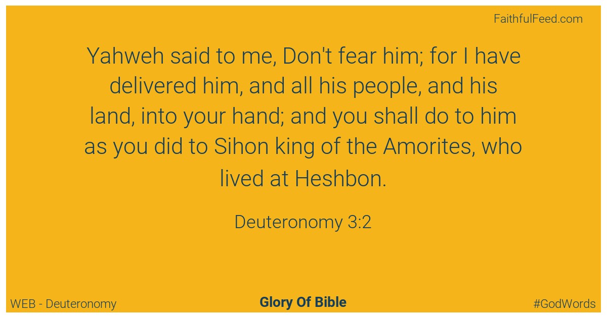 Deuteronomy 3:2 - Web