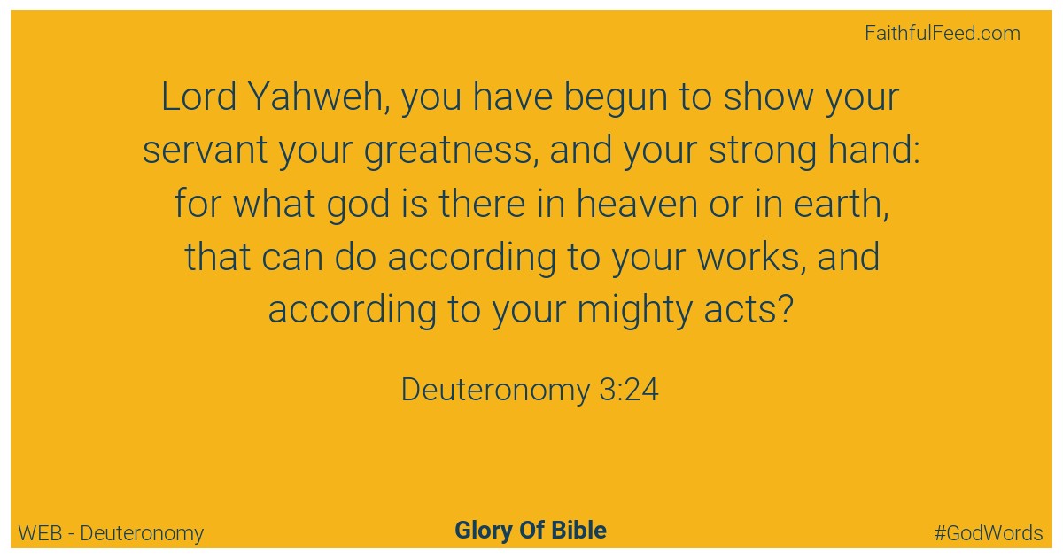 Deuteronomy 3:24 - Web