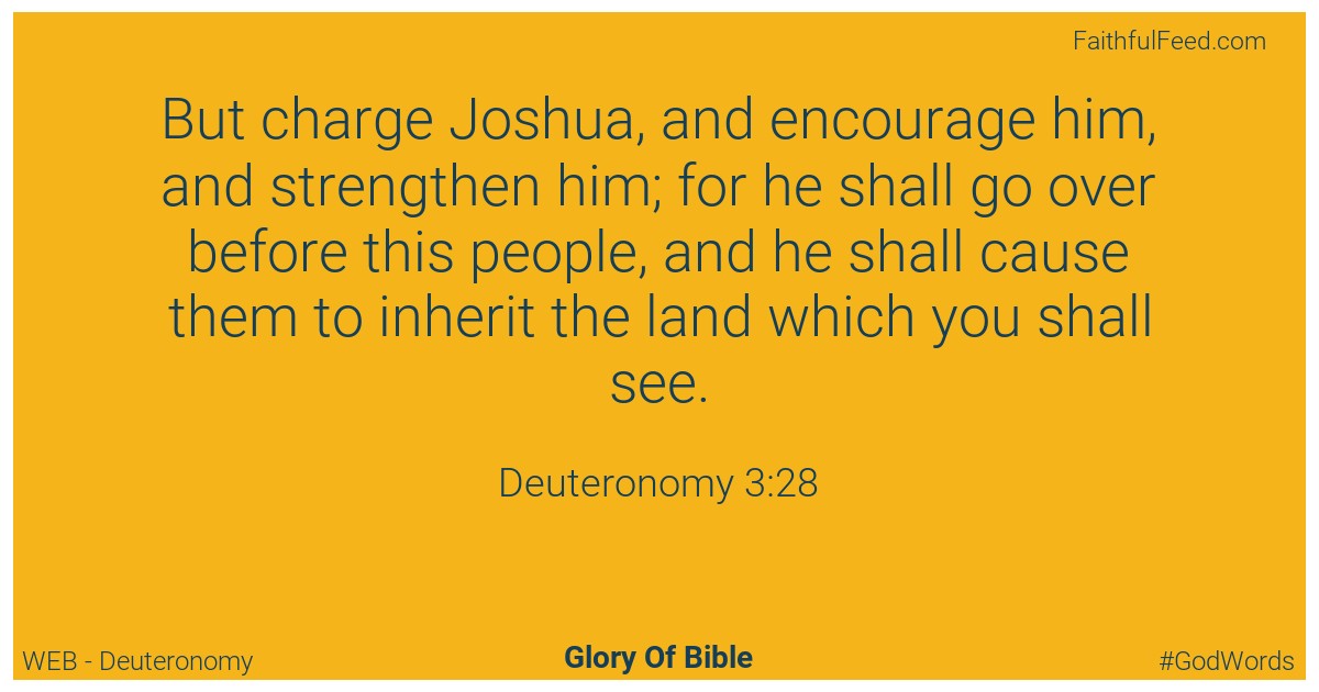 Deuteronomy 3:28 - Web