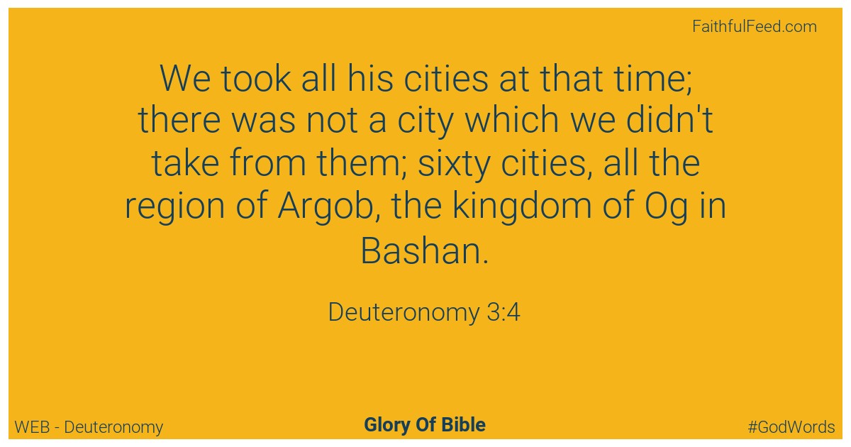 Deuteronomy 3:4 - Web