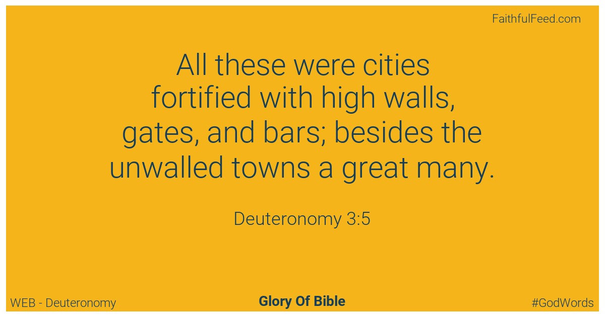 Deuteronomy 3:5 - Web