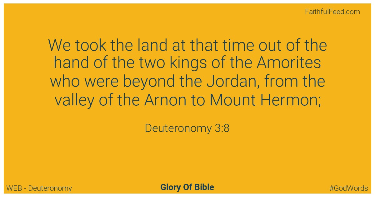 Deuteronomy 3:8 - Web