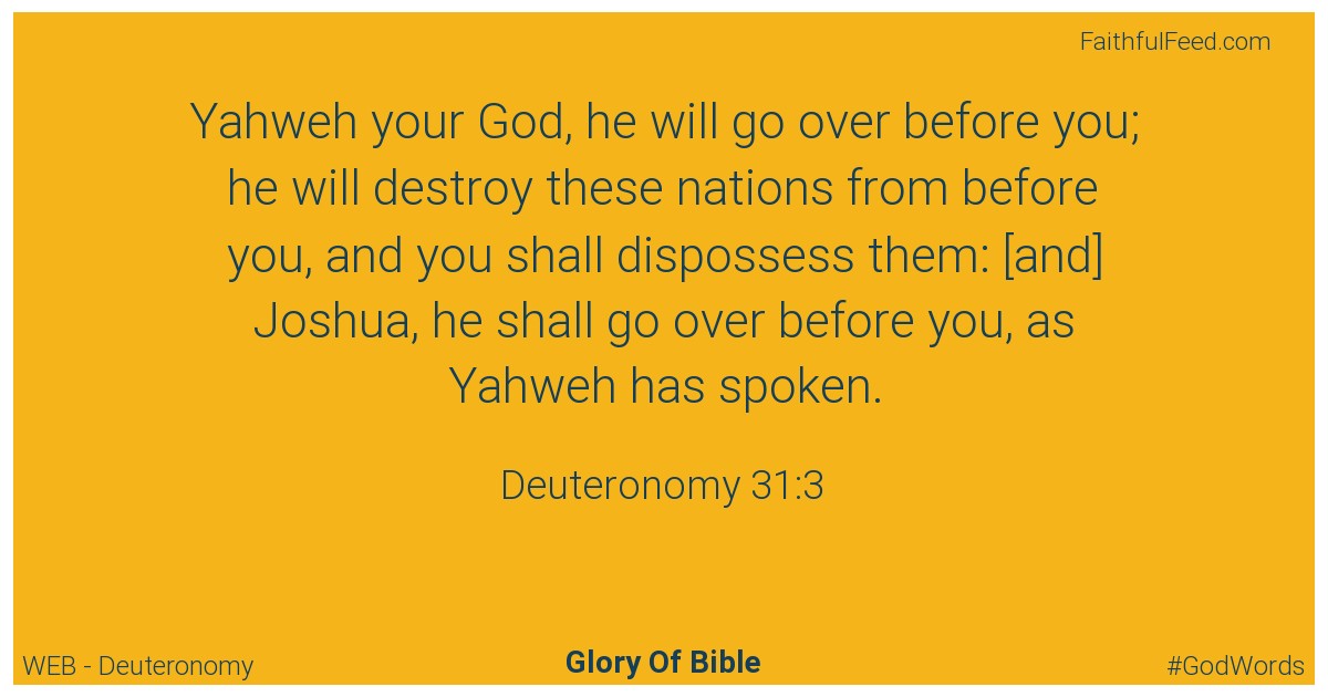 Deuteronomy 31:3 - Web