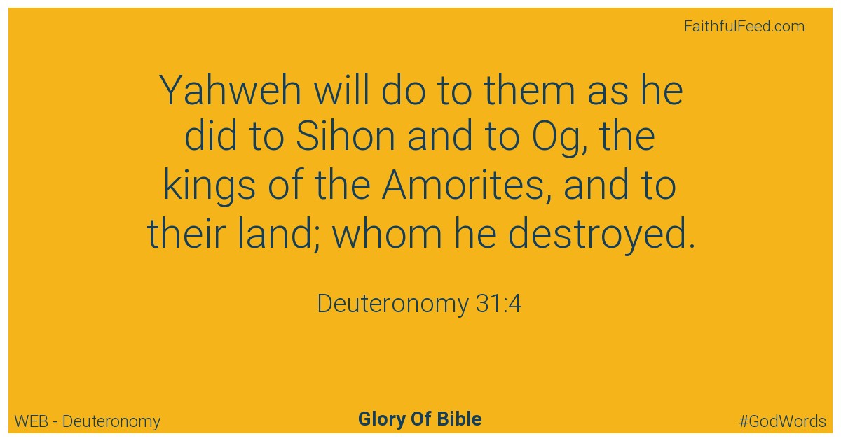 Deuteronomy 31:4 - Web