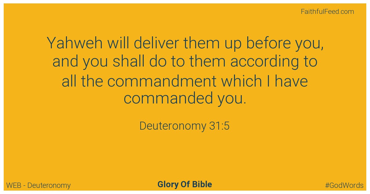 Deuteronomy 31:5 - Web