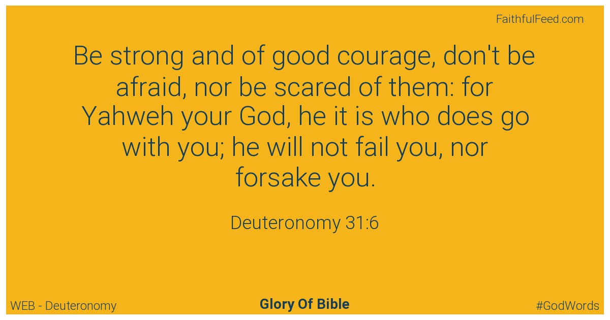 Deuteronomy 31:6 - Web