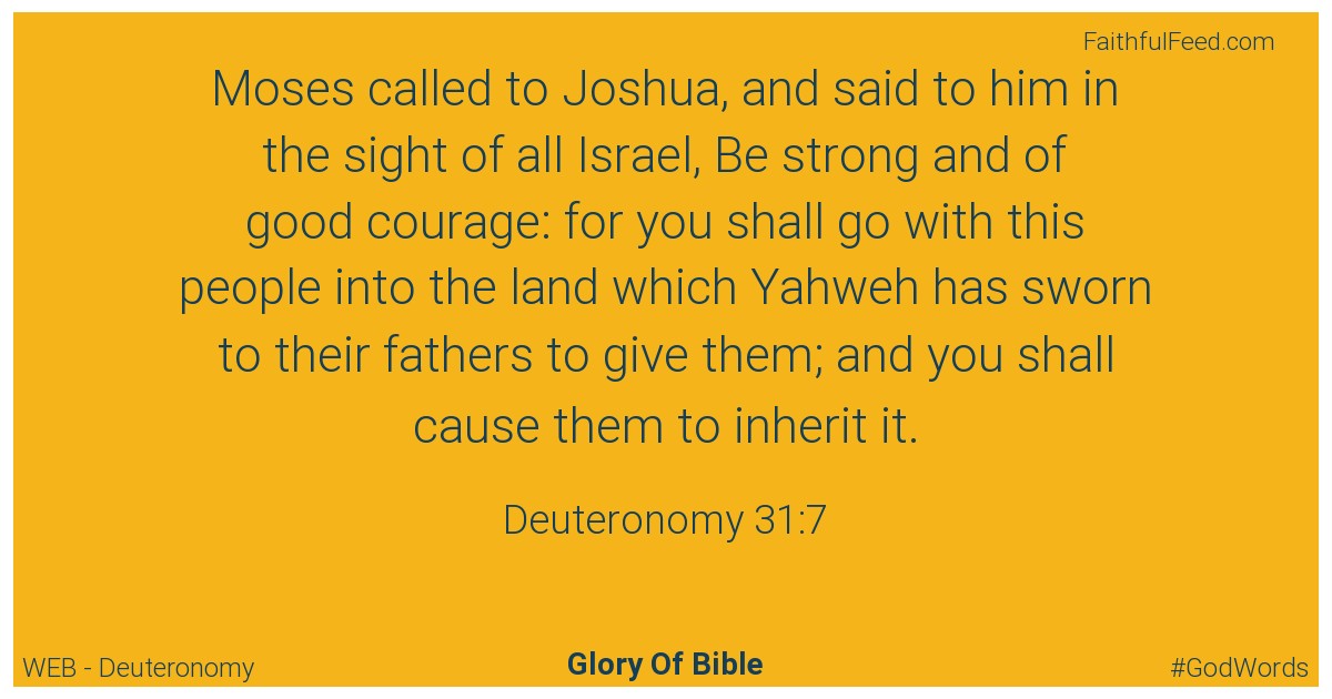 Deuteronomy 31:7 - Web