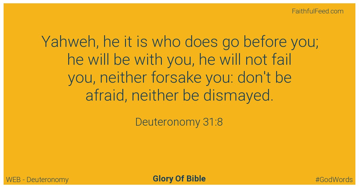Deuteronomy 31:8 - Web