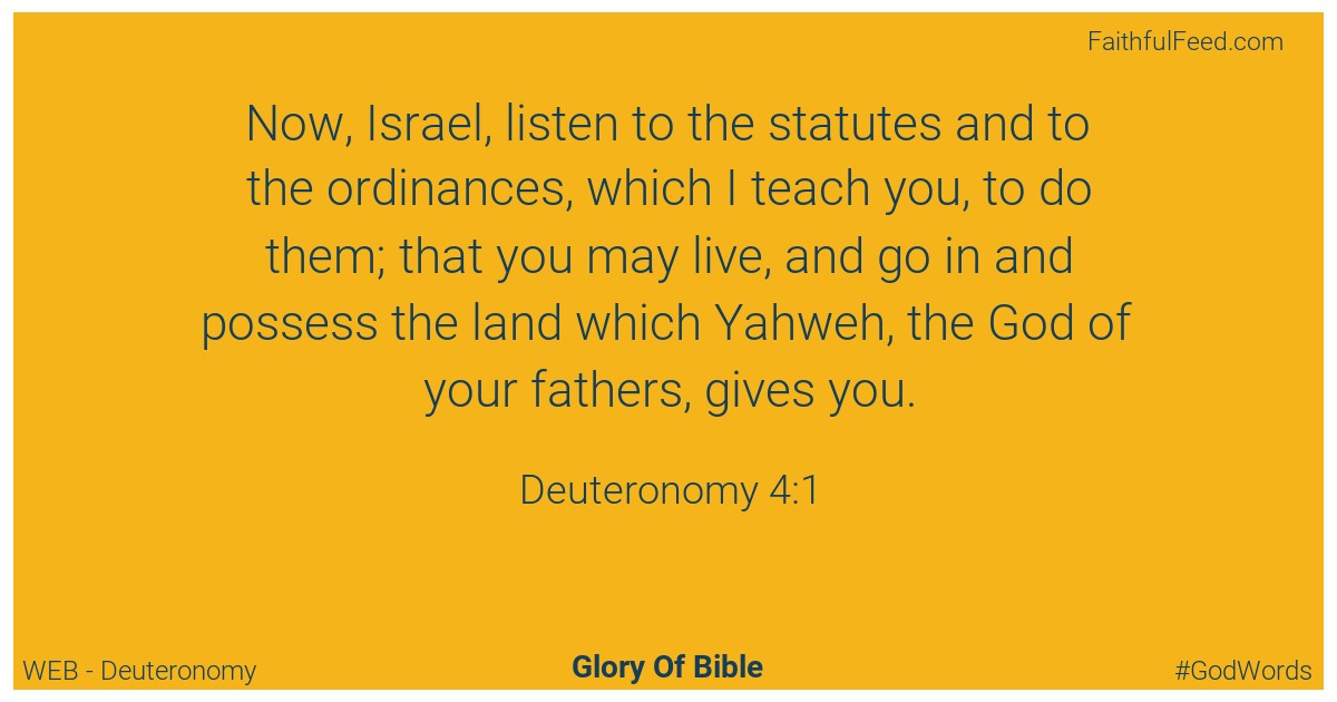 Deuteronomy 4:1 - Web