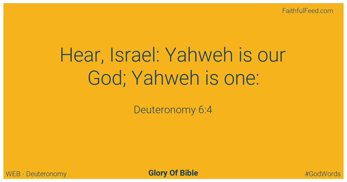 Deuteronomy 6:4 - Web