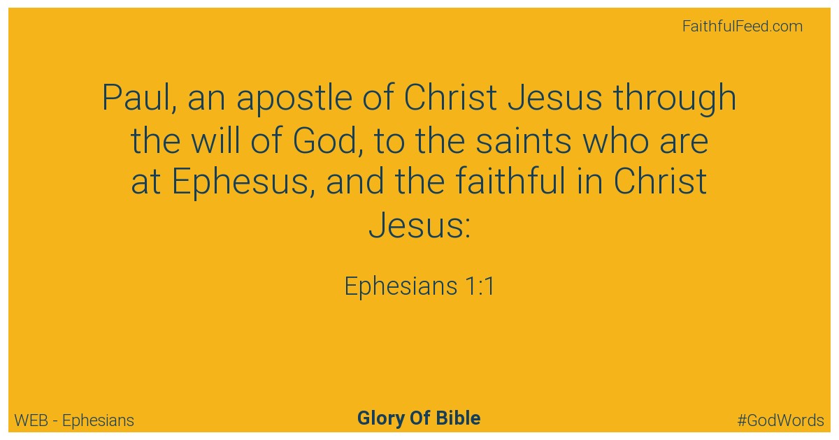 Ephesians 1:1 - Web