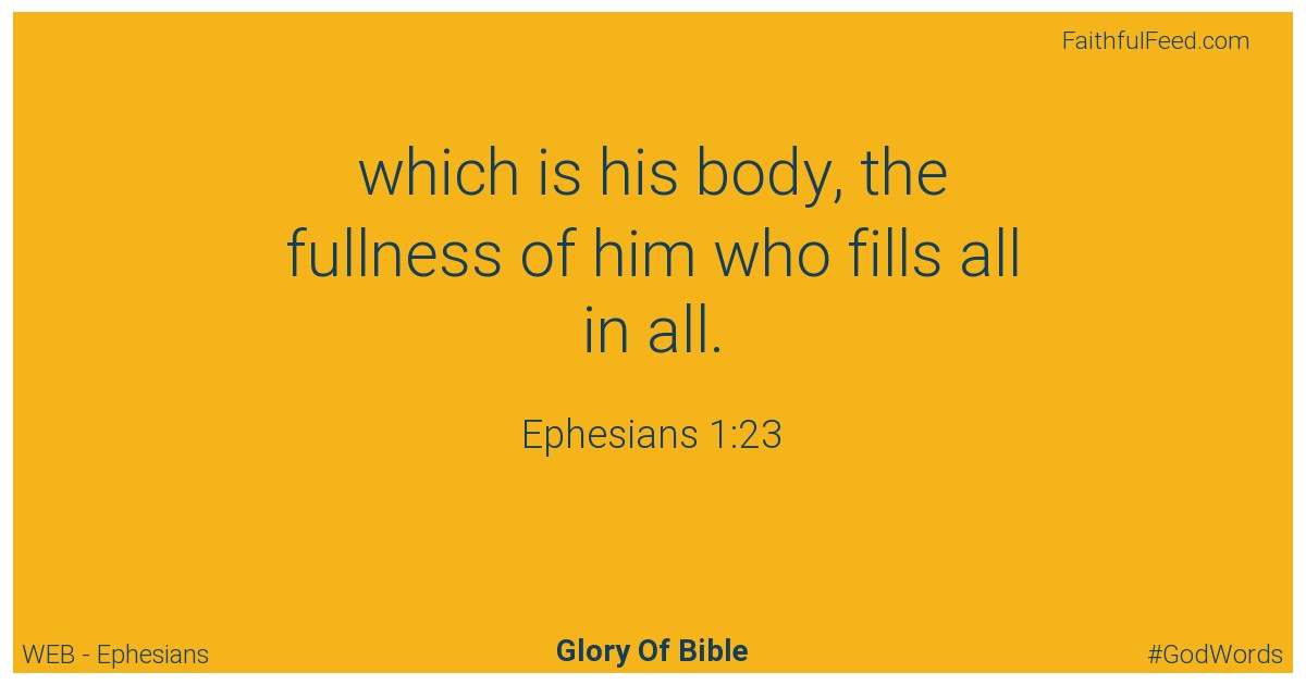 Ephesians 1:23 - Web