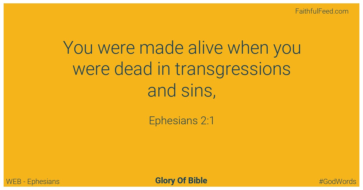 Ephesians 2:1 - Web