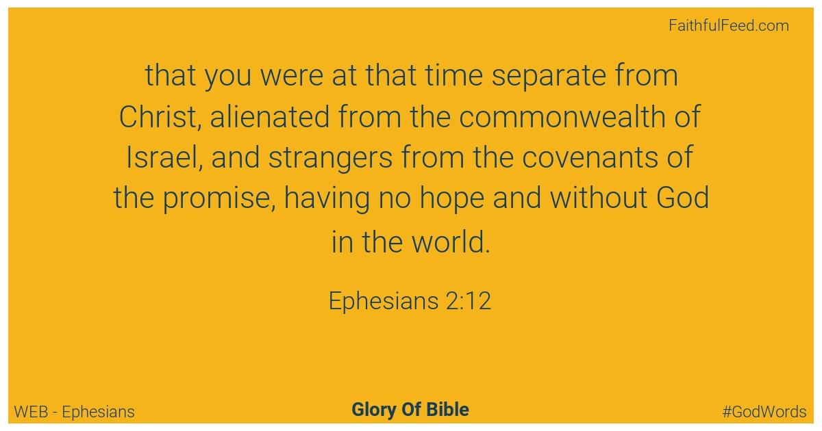 Ephesians 2:12 - Web