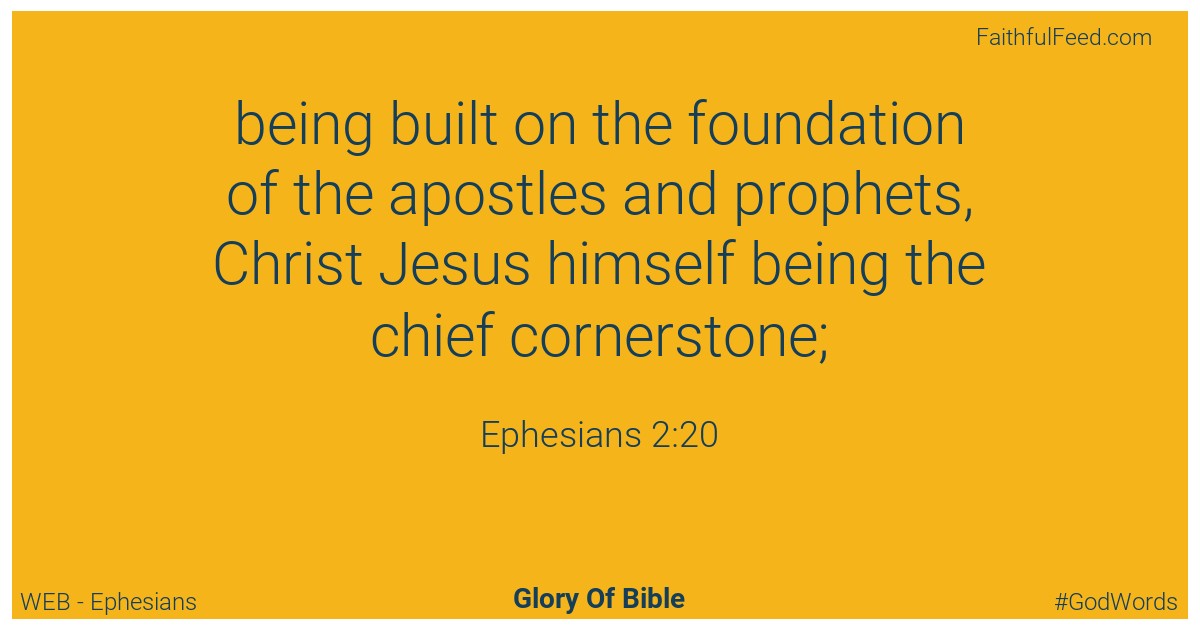 Ephesians 2:20 - Web