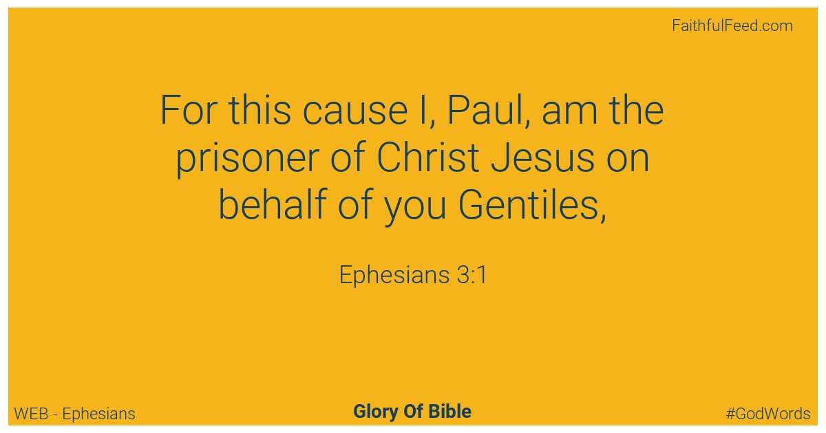 The Bible Verses from Ephesians Chapter 3 - Web