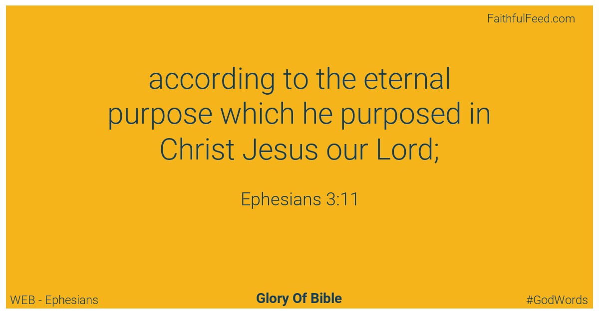 Ephesians 3:11 - Web