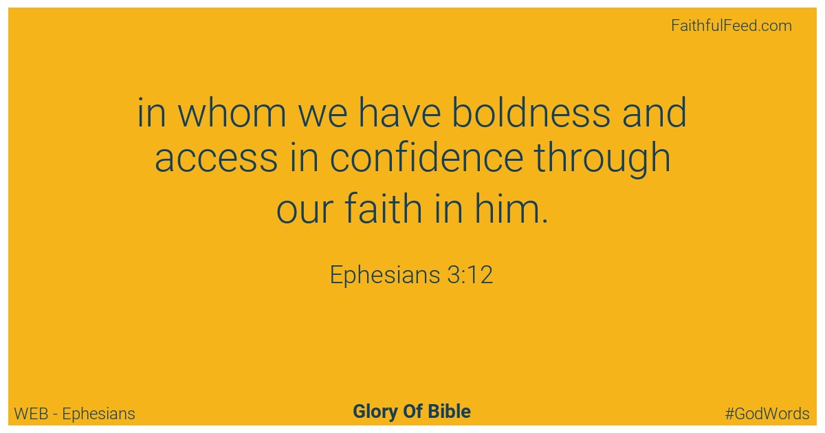 Ephesians 3:12 - Web