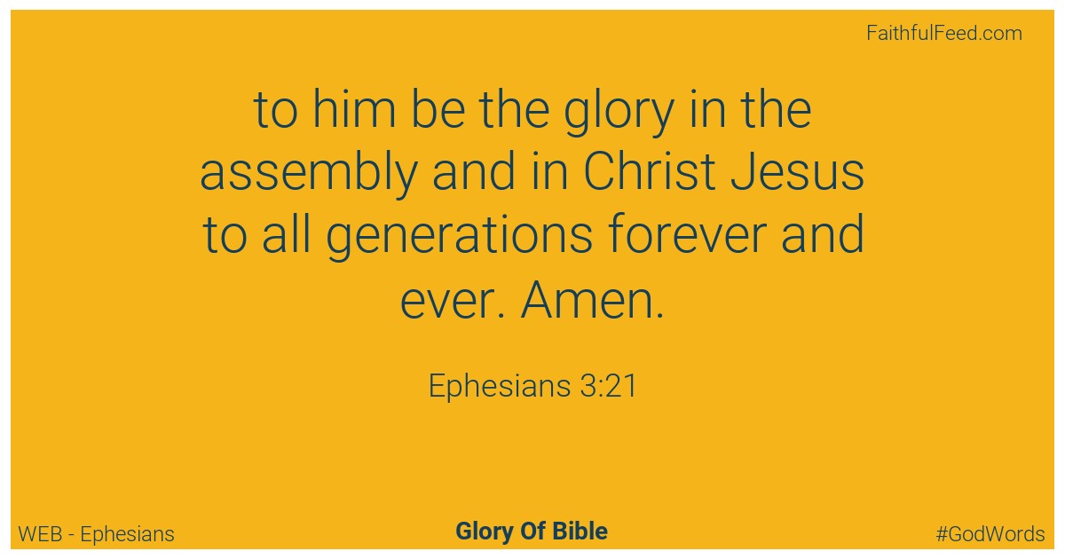 Ephesians 3:21 - Web