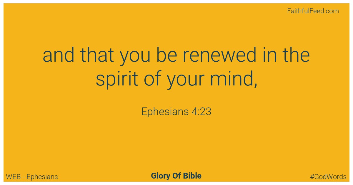 Ephesians 4:23 - Web