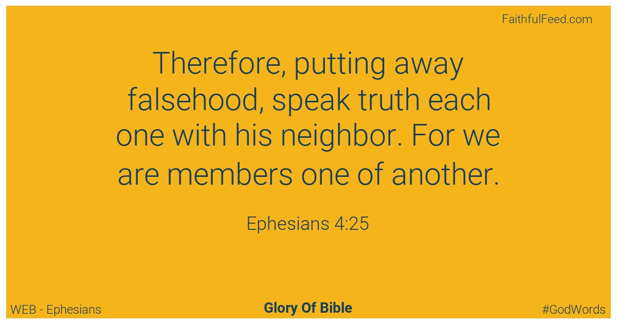 Ephesians 4:25 - Web