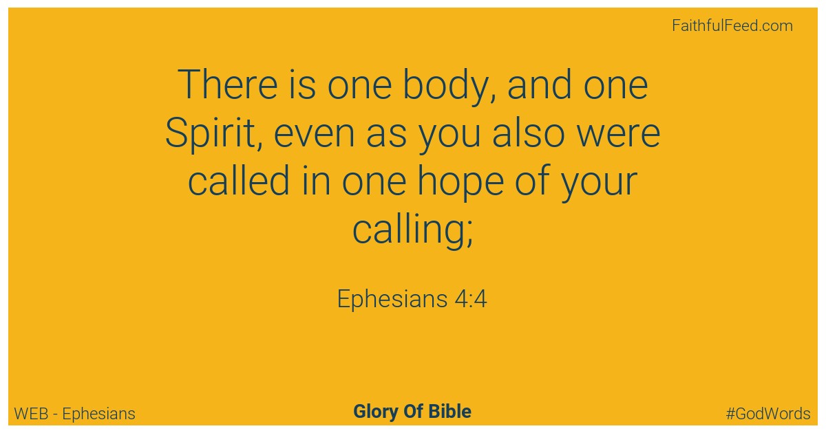 Ephesians 4:4 - Web