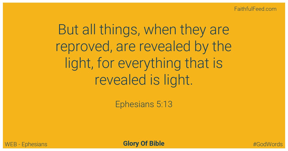 Ephesians 5:13 - Web