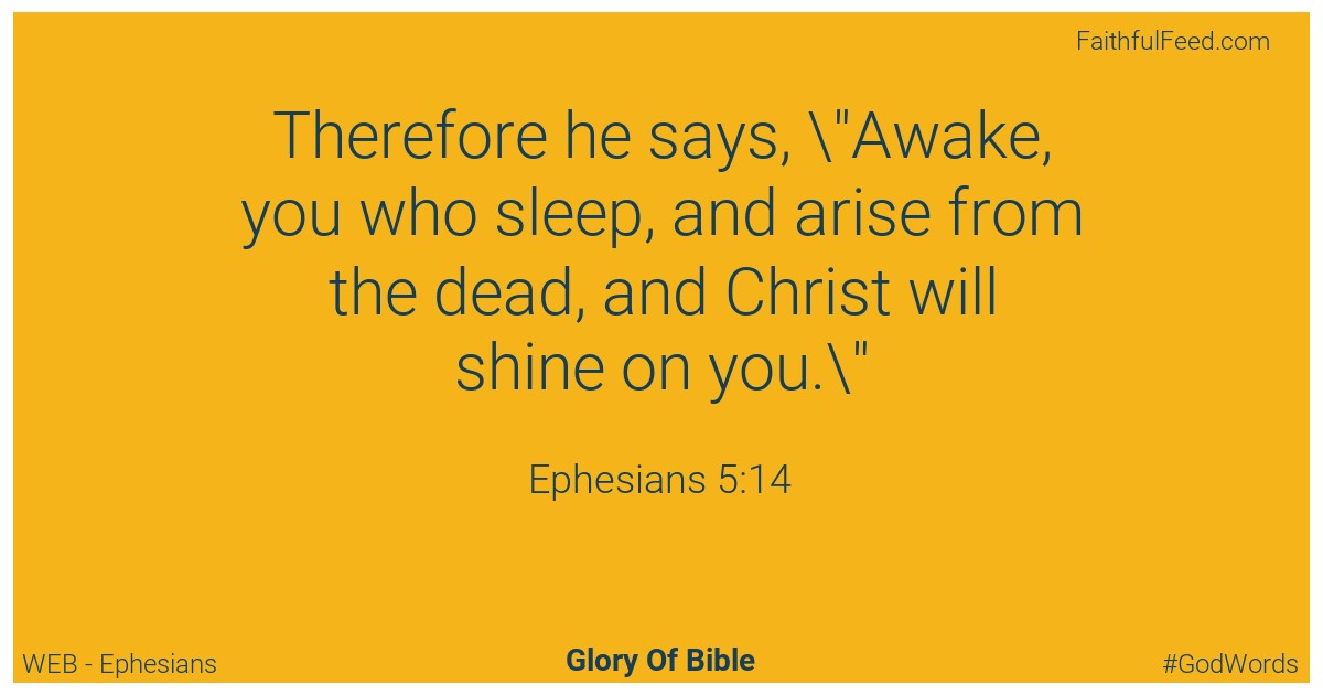 Ephesians 5:14 - Web