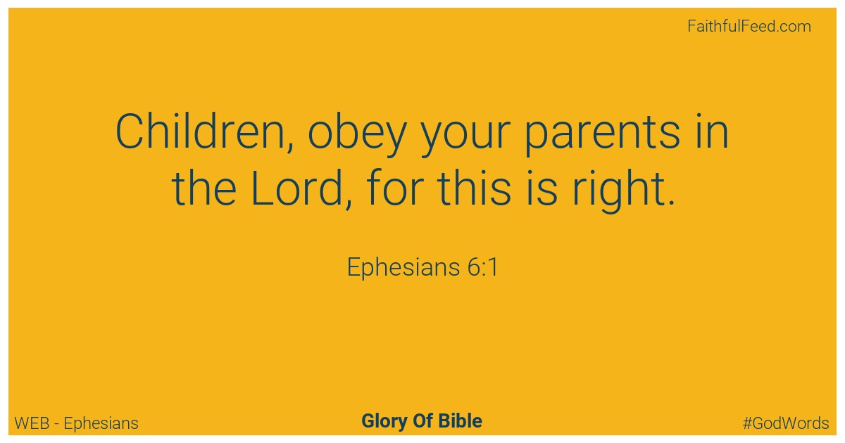 The Bible Verses from Ephesians Chapter 6 - Web