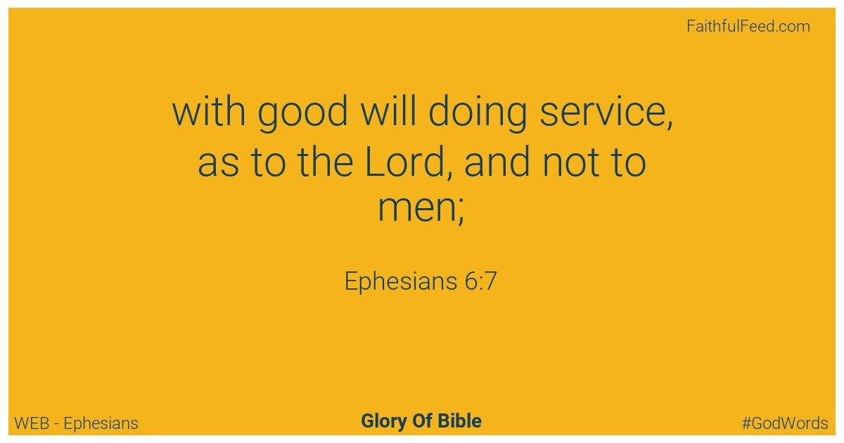 Ephesians 6:7 - Web