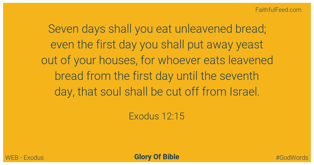 Exodus 12:15 - Web