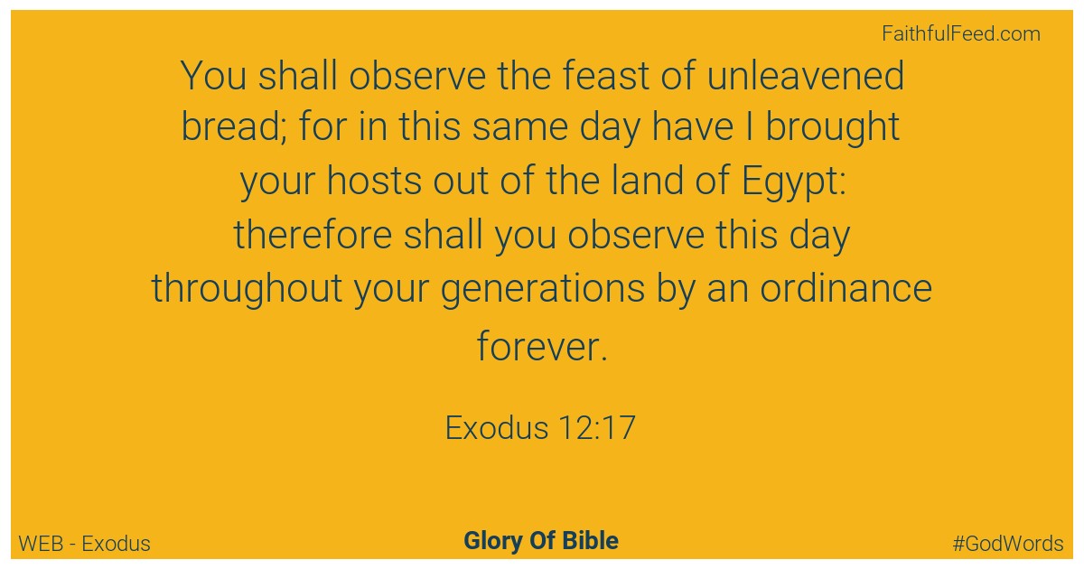Exodus 12:17 - Web